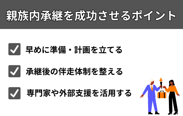 親族内承継を成功させるポイント