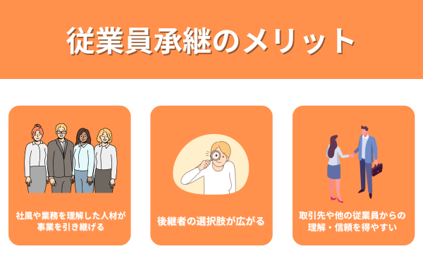 従業員承継のメリットが分かる画像