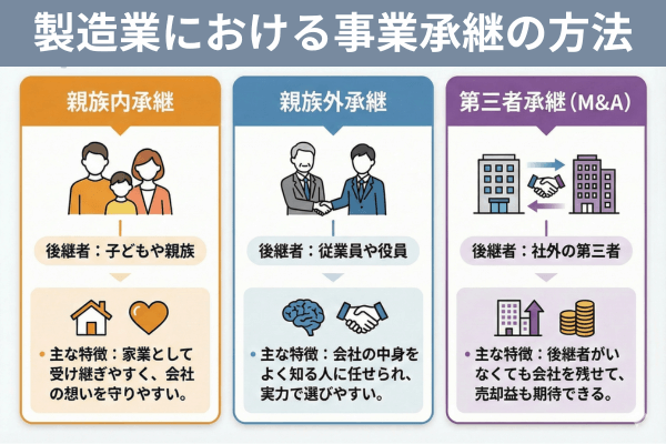 製造業における事業承継の方法
