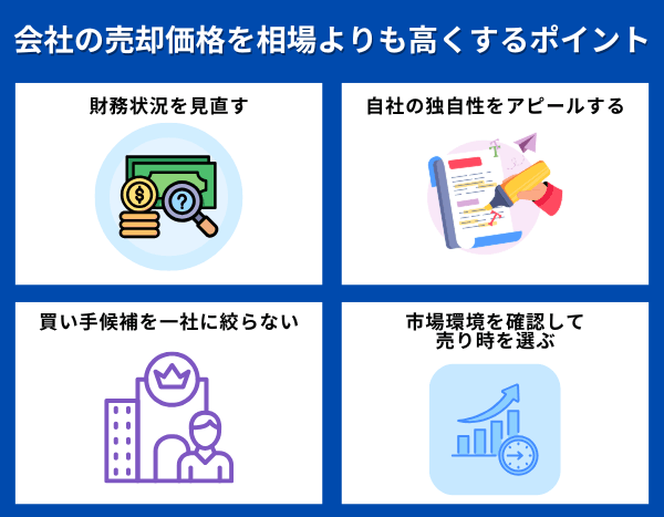 会社の売却価格を相場よりも高くするポイント