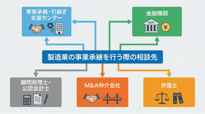 製造業の事業承継を行う際の相談先