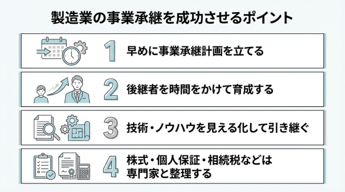 製造業の事業承継を成功させるポイント