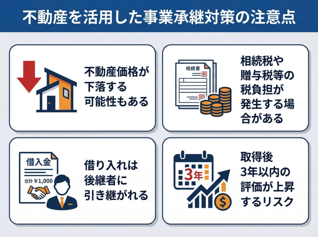 不動産を活用した事業承継対策の注意点