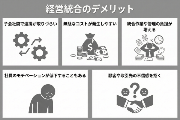 経営統合のデメリット