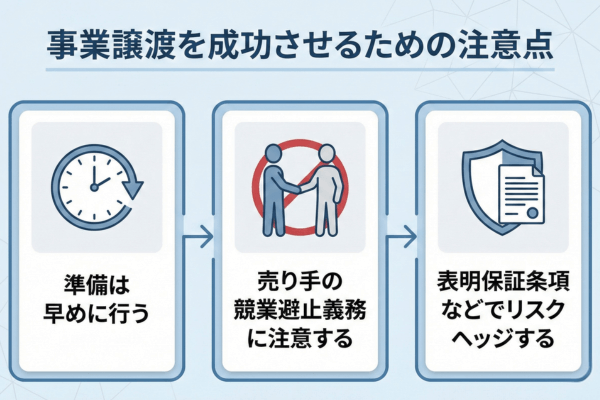 事業譲渡を成功させるための注意点