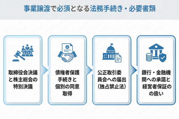 事業譲渡で必須となる法務手続き・必要書類