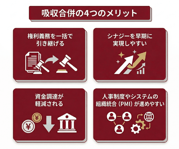 吸収合併の4つのメリット