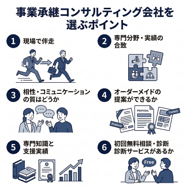 事業承継コンサルティング会社を選ぶポイント