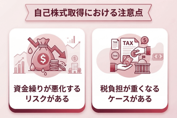 自己株式取得における注意点