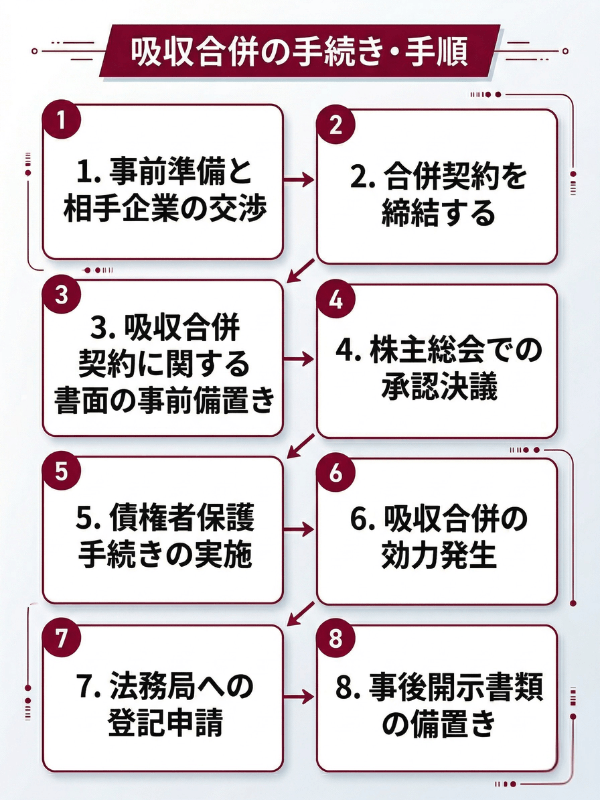 吸収合併の手続き・手順
