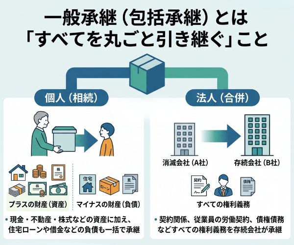 一般承継（包括承継）とは「すべてを丸ごと引き継ぐ」こと