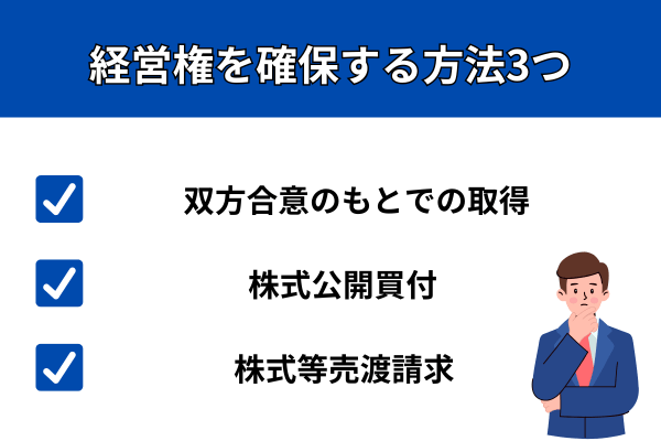 経営権を確保する方法3つ