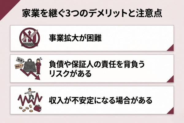 家業を継ぐ3つのデメリットと注意点