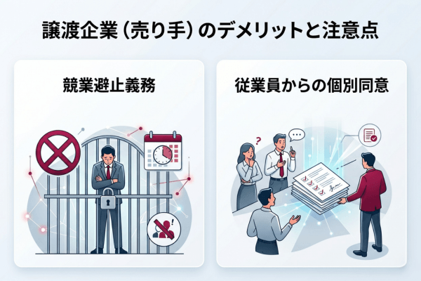 譲渡企業(売り手)のデメリットと注意点