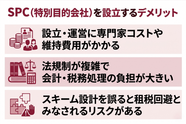 SPC(特別目的会社)を設立するデメリット
