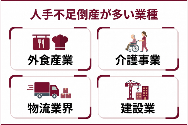 人手不足倒産が多い業種
