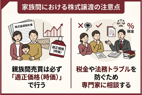 家族間における株式譲渡の注意点