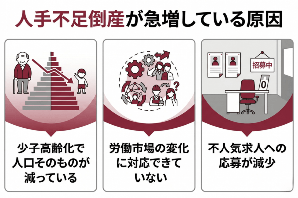 人手不足倒産が急増している原因