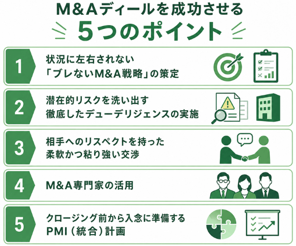 M&Aディールを成功させる5つのポイント