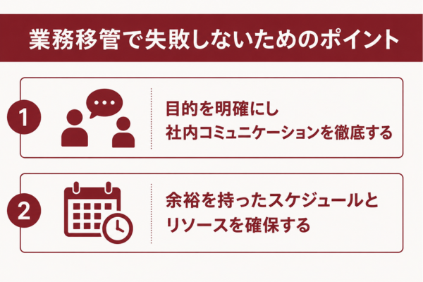 業務移管で失敗しないためのポイント