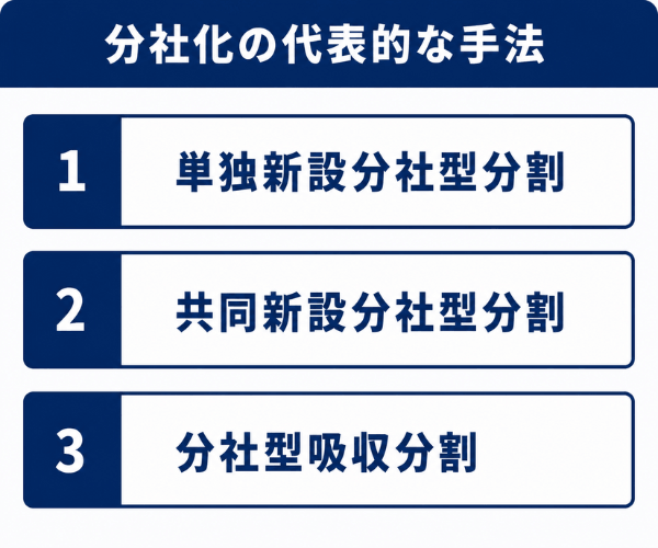 分社化の代表的な手法