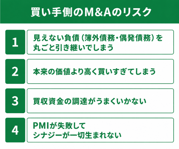 買い手側のM&Aのリスク