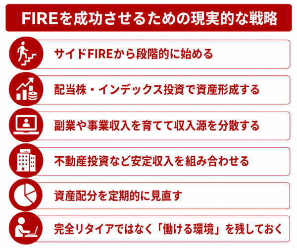 FIREを成功させるための現実的な戦略
